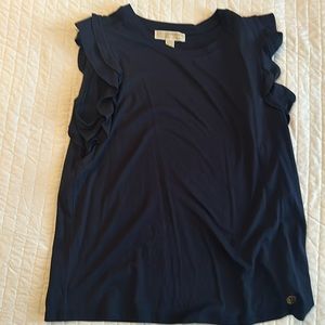 Michael kors blue detail top flowy